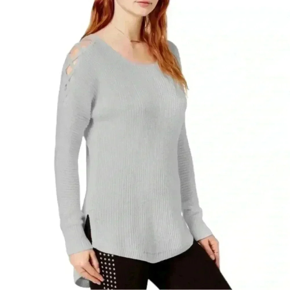 bar III Womens‎ High Low Knit Sweater
